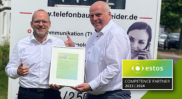 estos Competence Partner - Telefonbau Schneider - Foto Übergabe