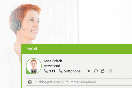 ProCall Enterprise Softphone Funktion Screenshot