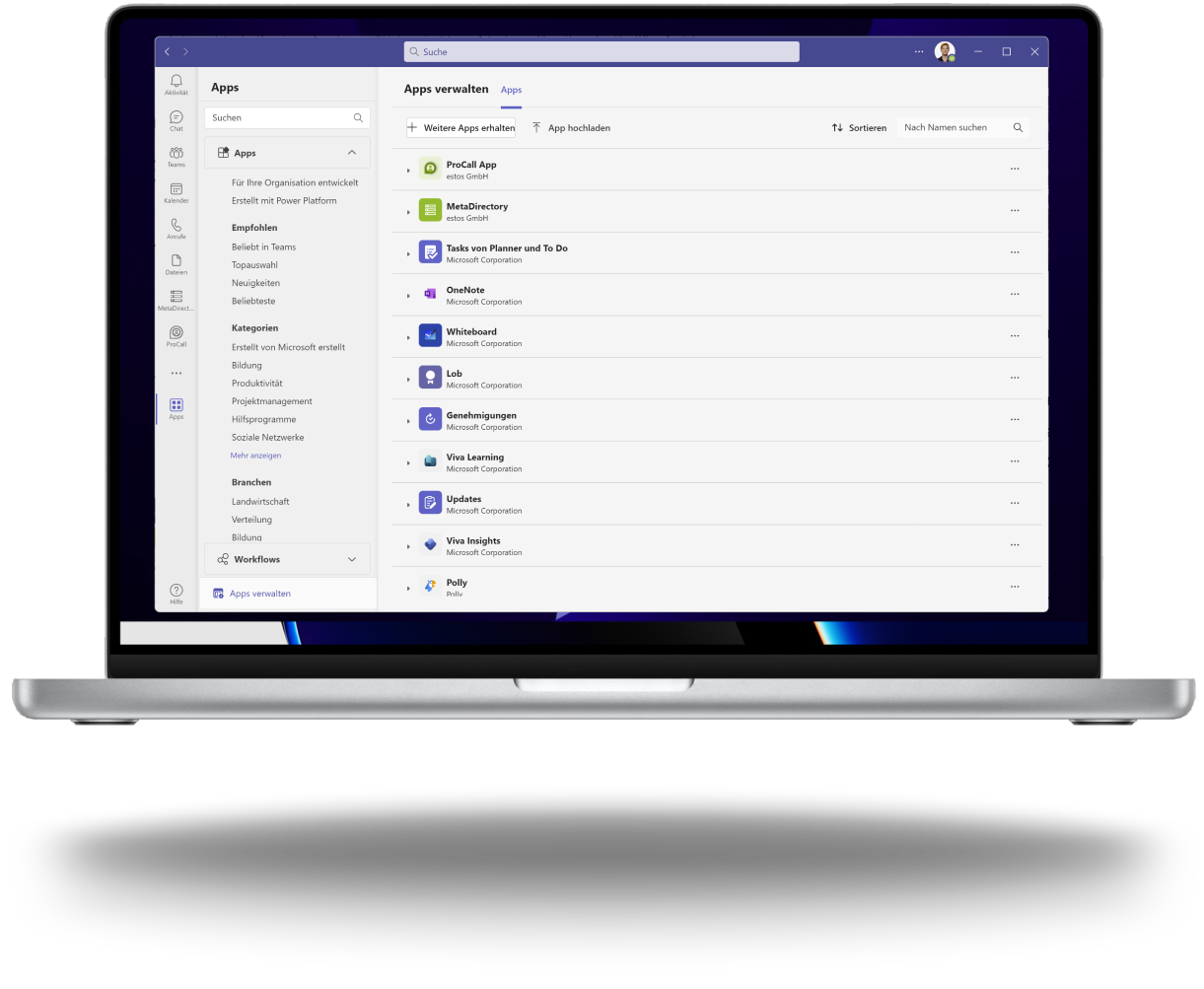 procall for microsoft teams alle kontakte zentral verfügbar dank metadirectory