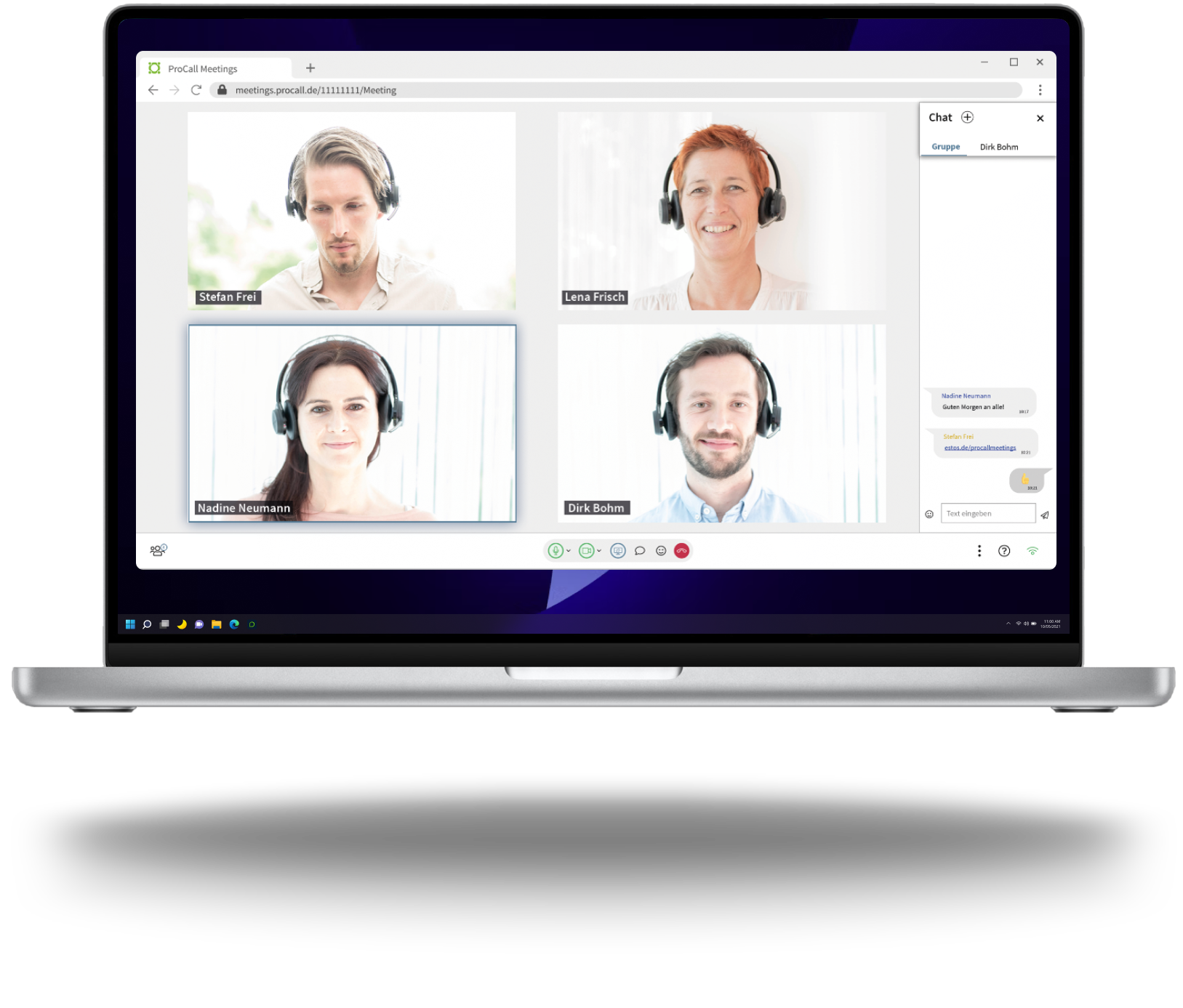 Video Meetings mit ProCall Meetings von estos